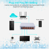 5 Port 1000Mbps Gigabit Network Switch Ethernet Smart Switcher High Performance RJ45 Hub Internet Splitter