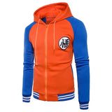 Hot Anime D-Dragons Cosplay Costume Hoodie Ball Z Sweatshirts Zipper Coats Cardigan Goku Kame Symbol Casual Baseball Jacket Tops