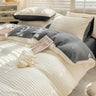 Seersucker Bedding Set Duvet Cover Flat Sheets Pillowcase Bed Sheet Set Soft Comforter Cover Bed Linens Set Nordic Ins Style