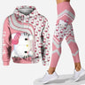 2024 Disney Hello Kitty 3D Kitty Cat Hoodie Women's Hoodie Suit Yoga Pants Sweatpants Fashion Sports Suit