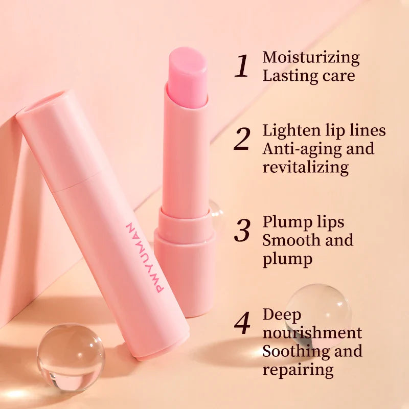 Magic Color-changing Lipstick Moisturizing Lip Balm Lip Plumping Gloss Pink Lip Care Moisturizer Female Makeup Korean Cosmetics