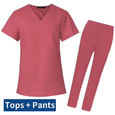 High Quality Unisex Scrubs Uniform Nurse Suit Pet Beauty Shop Medical Sets Spa Uniforms Womens Scrub Sets Work Wear Oversized