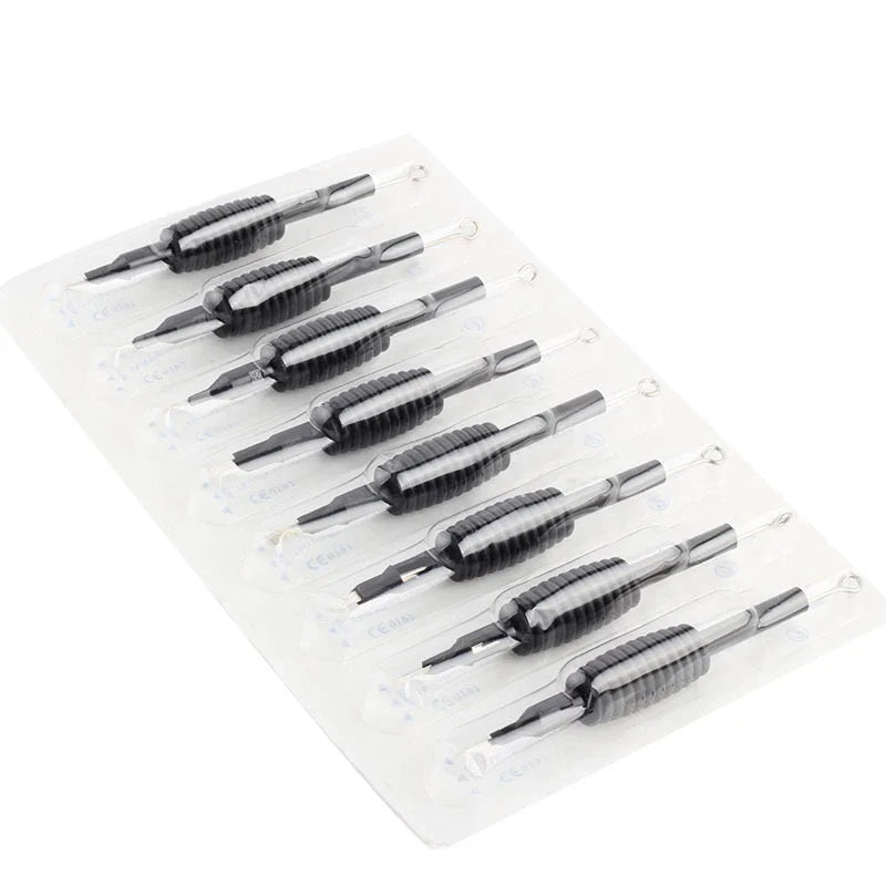 10pc Disposable Sterile Tattoo Nozzle Needle Tips Needle Tube Grip 1/3/4/5/7/8/9/10/11/12/13/15 RL Tattoo Gun Machine Supplies