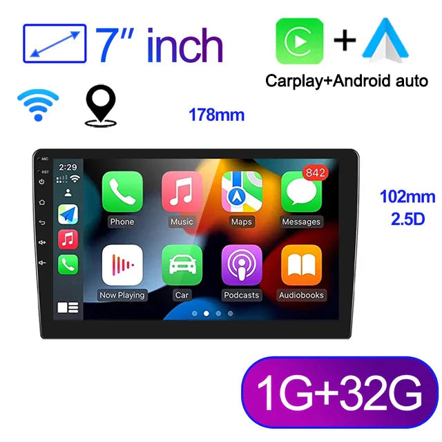 7"/9"/10" Android 11 Car Radio Androidauto Carplay 2 Din GPS Car Audio Automotive Multimedia Player car intelligent systems