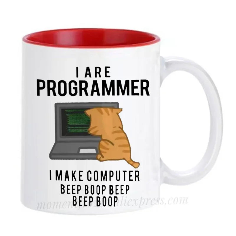 Engineer Mugs Computer Programmer Cups Programming Debugging Teaware Tea Coffee Coffeeware Geek Nerd Coworker Gift Coder Unicode