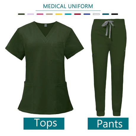 Nurse Uniform Woman Hospital Doctor Men's Medical Sweatshirt  Nursing Pants Unisex Workshop Uniforms Beauty SPA Work Clothes New