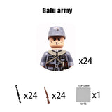 New WW2 Military Building Block Germany US British French Soviet Italian Action Figure Soldier Army Weapon Bricks Kids War Toys