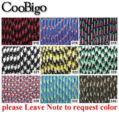 3mm Paracord 350 Parachute Cord Outdoor Hiking Camping Survival Bracelet Rope Dog Collar Lanyard Accessories One Core 100/328ft