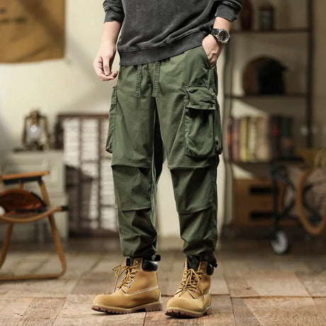 2023 Autumn Winter Cargo Pants Men Retro Loose Casual Pants Men Military Tactic Outdoors Jogging Pants Fashion Sweatpants