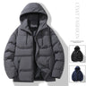 UETEEY Winter Windproof Warm Men Down Jacket Thicken Outdoor Solid Casual Loose Parkas Life Hooded Windbreaker Street Coat Male