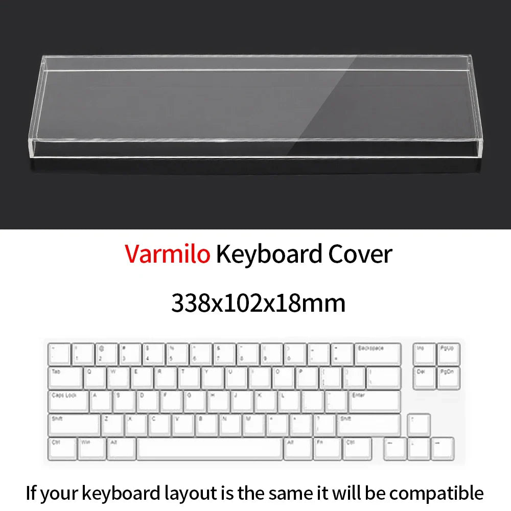 Acrylic Dust Cover for Keyboard Waterproof Dustproof Anti Stepping Protect Cover for 60 64 68 75 84 87 104 108 96 NJ68 Air Cover