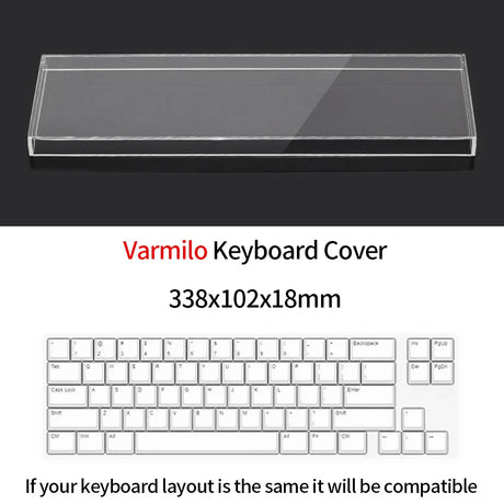 Acrylic Dust Cover for Keyboard Waterproof Dustproof Anti Stepping Protect Cover for 60 64 68 75 84 87 104 108 96 NJ68 Air Cover