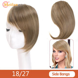 MEIFAN Synthetic False Bangs Clip-In Bangs Extension Natural Neat Fake Fringe Topper Hairpiece Invisible Clourse Hairpieces