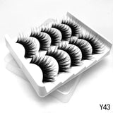 GROINNEYA Natural Long 10 Pairs 3D Mink False Eyelashes Fake Lashes Makeup Kit Mink Lashes Cat Eye lashes Short Eyelashes