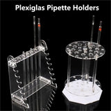 14 Holes 28 Holes Plexiglas Rack Pipette Rotatable Straw Holder Circular and Trapezoid Laboratory Pipettor Holder