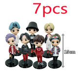 7pcs/set Bangtan Boys Groups Rm Jin Suga Jhope Jimin V Jungkook Doll Model Toy Action Figure Star Idol Cute Army Gift For Kids