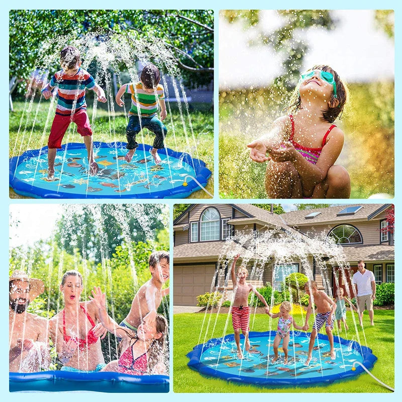 Children Play Water Mat Summer Beach Sprinkler Inflatable Spray Water Pad Outdoor Game Toy Lawn Swimming Pool Mat Kids Toys