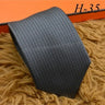 2024 new H Family 100% Silk Tie Creative Stripe Gift for Work Wedding 8cm Suit Accessories necktie  bowties  collared shirt