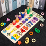 Kids Montessori Math Toys For Toddlers Educational Wooden Puzzle Fishing Toys Number Shape Matching Sorter Games Board Toy Gift