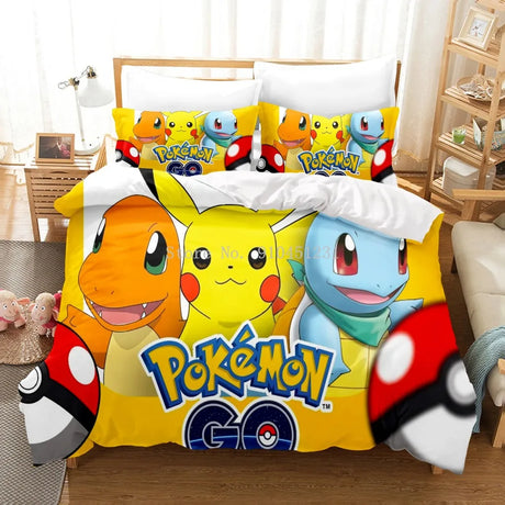 Pokemon Animation Derivatives Bedding Sets Australia / Europe / USA Full Queen King Size Kids Children Boys Quilt Duvet Cover