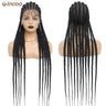 Full Lace Front Cornrow Double Dutch Braided Wigs With Baby Hair Black Twist Box Braided Lace Wig Faux Locs Goddess Braids Wigs