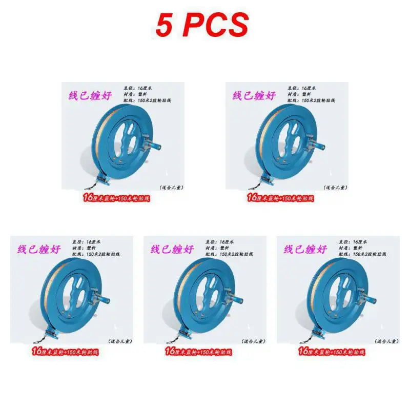 1~5PCS 16cm Kite Reel ABS Plastic Blue Kite Reel Grip Machine Kites & Accessories Pizies Single Unisex Diamond Winder Flying