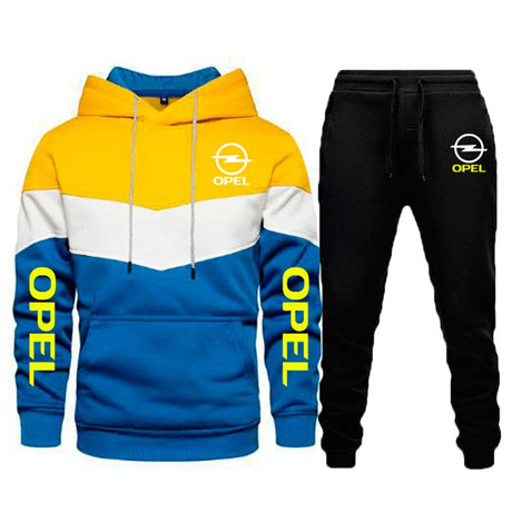 Men's Hoodie Pants Sports Suit OPEL Logo Print Casual Fleece High Quality Unisex Sportswear Jogging Suit Men's 2PCS Set