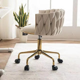 Adjustable Swivel Makeup Chair Living Room Dining Chair Bedroom Dressing Table Rotating Backrest Makeup Chairs Manicure Stools