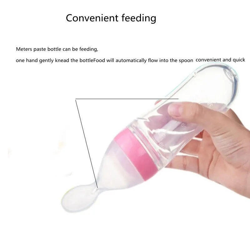 Baby Spoon Bottle Feeder Dropper Silicone Spoons for Feeding Medicine Kids Toddler Cutlery Utensils Children Accessories