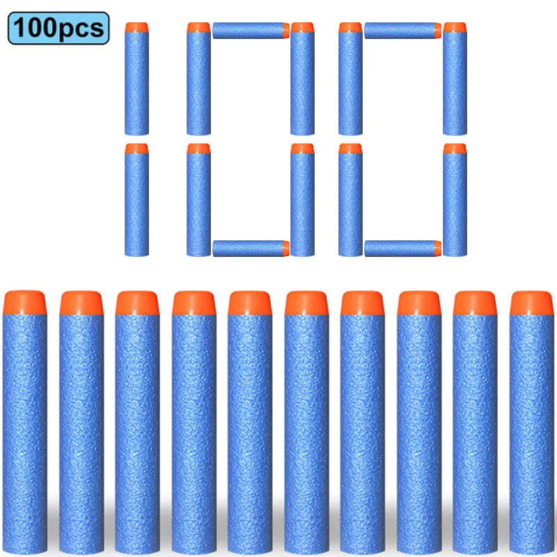 7.2cm 50/100pcs For Nerf Soft Bullets Darts Round Head Refill Sponge Darts Kids Toy Gun Bullets For NERF N-Strike Blasters