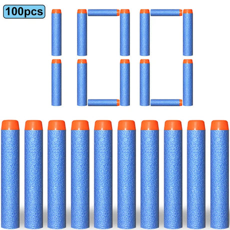 7.2cm 50/100pcs For Nerf Soft Bullets Darts Round Head Refill Sponge Darts Kids Toy Gun Bullets For NERF N-Strike Blasters