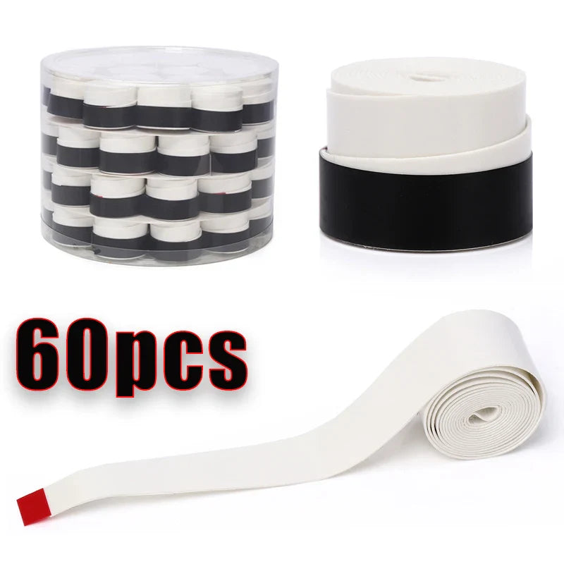 60pcs Smooth Badminton Tennis Overgrips Antislip Fishing Rod Suck Sweat Band Bicycle Handlebar Dumbbells Pingpong Grips Tapes