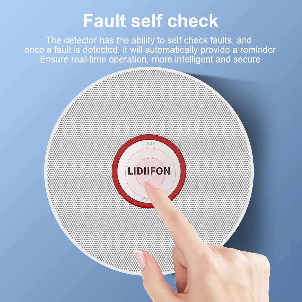 High Sensitive Composite Carbon Monoxide Detector Independent Use Wireless Fire Protection Smoke alarm Sensor for Home Kitchen