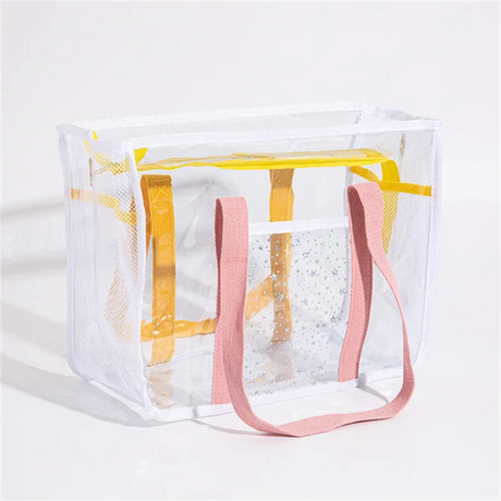 Swimming Bag Beach Bag Transparent Waterproof Bag Travel Large Capacity Mommy Bag Shopping Portable Storage Bag Diaper Bags