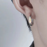 For Men, S925 Silver Needle Earrings For Men And Women, Punk Style Men's Earrings, Fashionable And Trendy Gifts