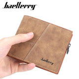 New Short Men s Slim Card Holder PU Leather Male Men's Wallet Frosted Short Ticket Tolder Multi-card Coin Purse