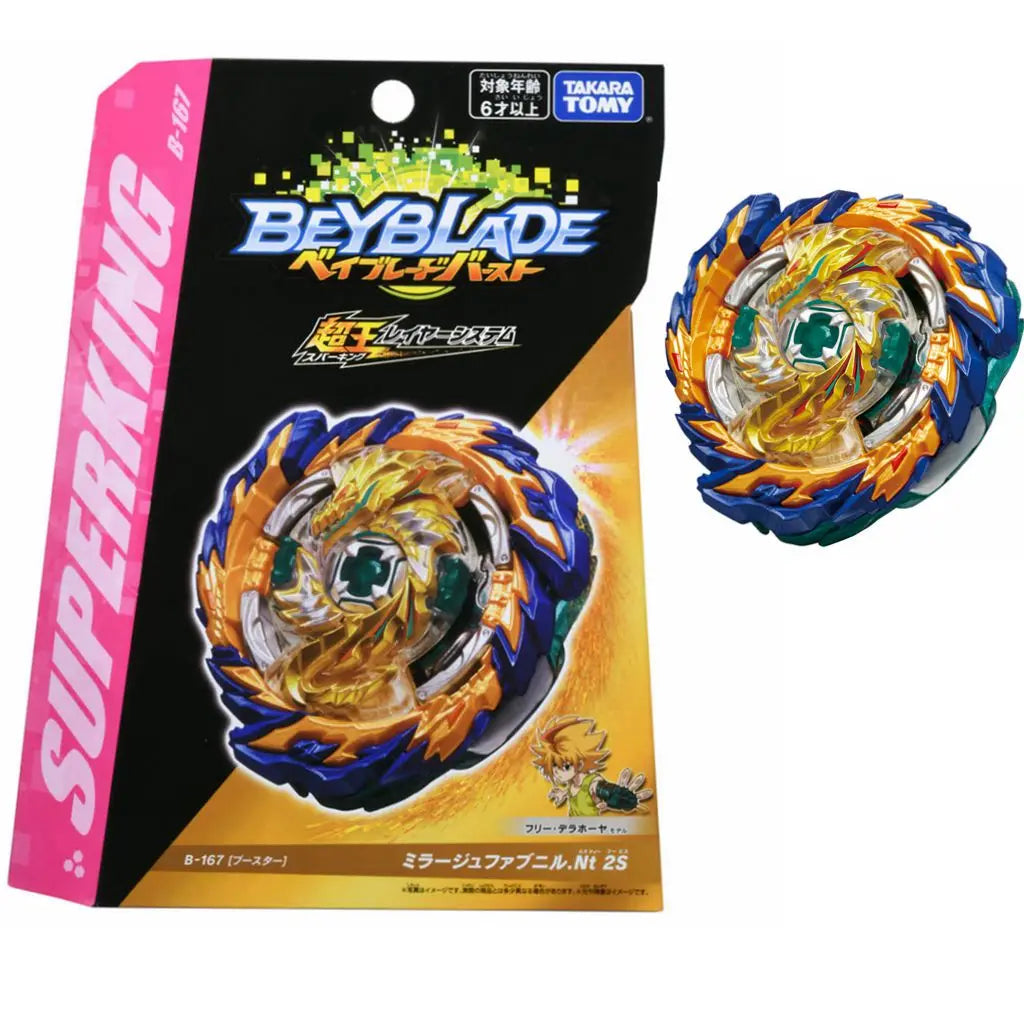 Original TAKARA TOMY Mirage Fafnir .Nt 2S Burst Superking Beyblade B-167 Gyro Spinning top Toupie Beyblades