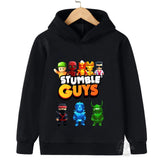 Kids Anime Stumble Guys Hooded Sweatshirts Long Sleeve Pullover Boys Girls Game Print Hoodies Stumble Guys Children Hoodie Tops