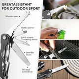 Multitool with Safety Locking16-in-1 Multi Tool Stainless Steel Pocket Knife Set with Plier Outdoor Survival Hiking Camping Tool