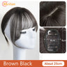 MEIFAN Middle Part Fake Bangs Fringe Synthetic Topper Hairpiece Clip-In Bang Extension Natural Invisible Clourse Hairpiece Women