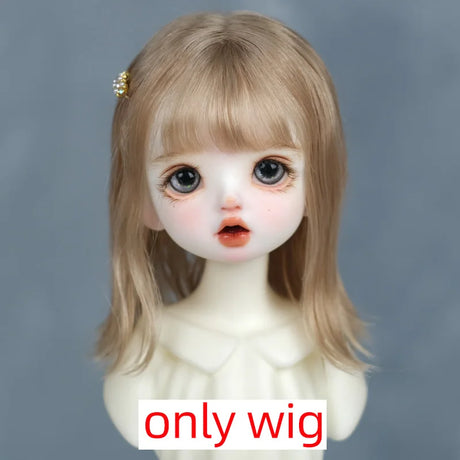 30cm Doll Wig Bangs Ponytail Curly Soft Mohair Wig Suitable for1/6BJD Doll Wig Toy Accessories 6-7 Inches Hair