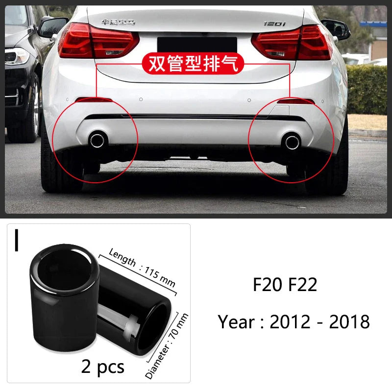 For BMW 1 2 3 4 5 Series X1 3GT F20 F22 F30 F32 F34 F36 F10 F48 Car-Styling Rear Exhaust Pipe Cover Trim Frame Auto Accessories