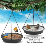 Hanging Bird Feeder Outdoor Bath Tray Plastic Bird Water Drinker Outdoor Feeder Garden Yard Decoration Bird Feeder  Pet Supplies