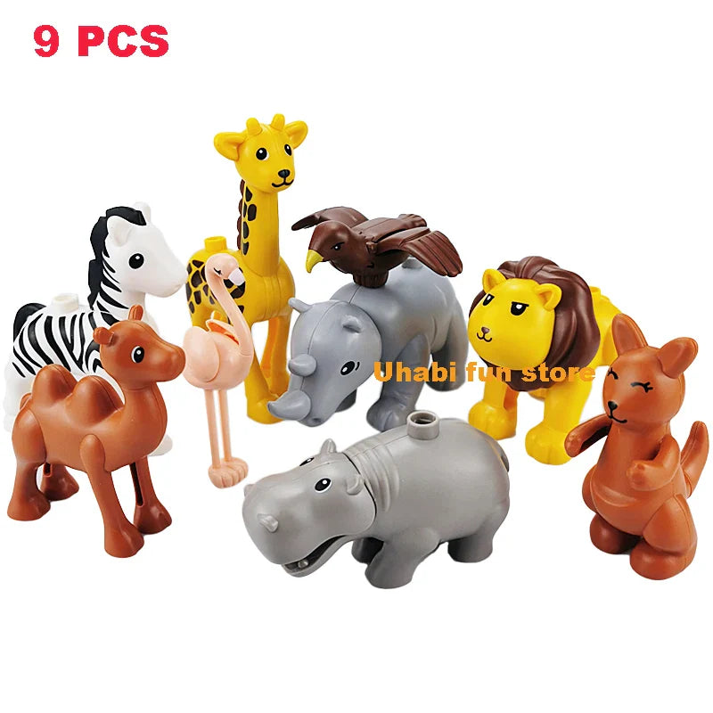 Bulk Big Particle Building Block Accessories Animal House DIY Assembled Bricks Children 3-6 Years Old Educational Toys And Gifts