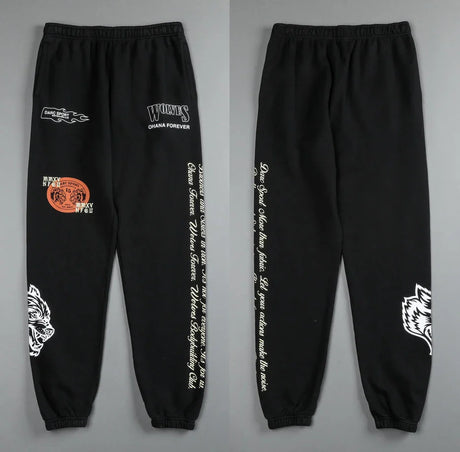 DARC Wolves Joggers Street Pants Casual Warm Oversize Baggy Joggers US Oversize