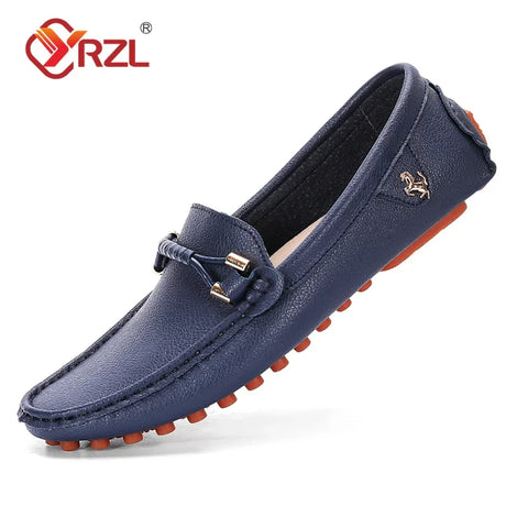 YRZL Loafers for Men 2024 New Handmade Moccasins Men Flats Casual Leather Shoes Luxury Comfy Mens Loafers Size 48 Shoes for Men