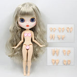 ICY DBS Blyth doll 1/6 bjd joint body white skin matte face nude doll anime toy smiling face doll girls gift