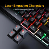 Gaming keyboard Gamer keyboard with backlight USB 104 Rubber keycaps RGB Wired Ergonomic Russian keyboard For PC laptop