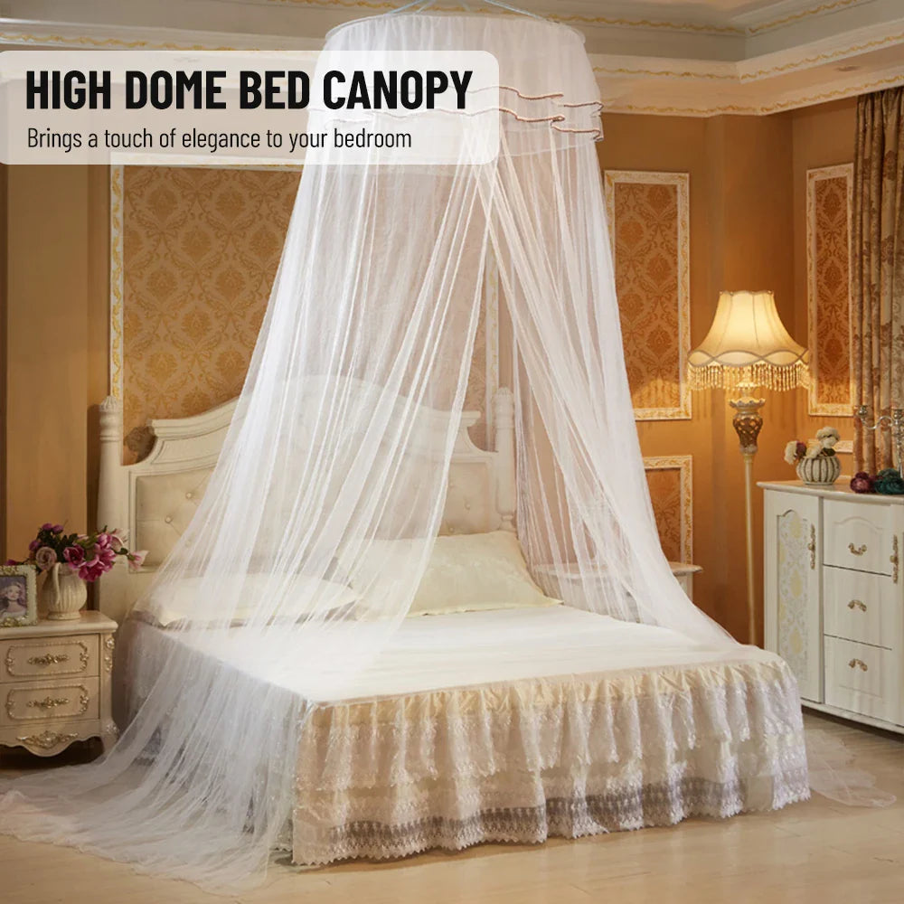 Universal Dome Mosquito Net Single Entrance Fine Mesh Bed Net Lace Curtain Bedroom Decoration Easy Installation