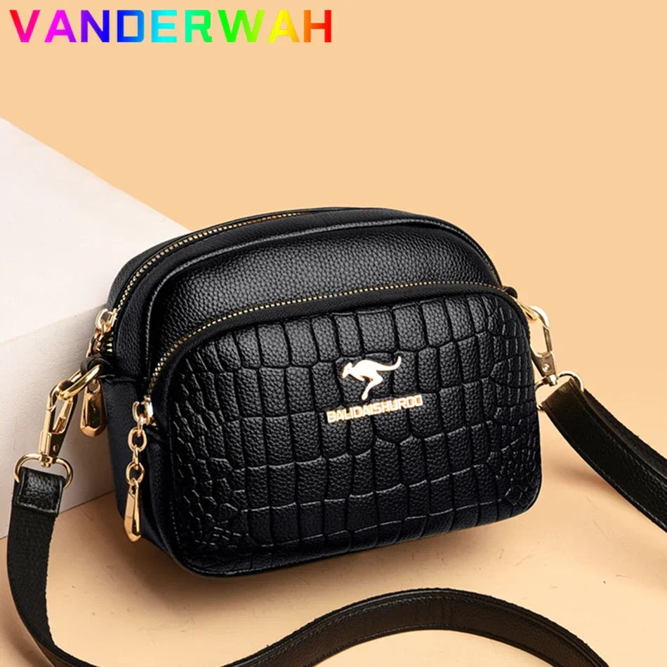 Women's Small Stone pattern Crossbody Bags 2024 Summer Fashion Designer Shoulder Purses and  Handbags Soft Leather Messenger Sac